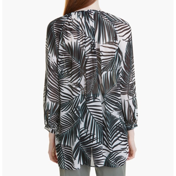 HUGO BOSS NWT BILINEA PLEASANT PALM FANTASY TUNIC TOP. SIZE US 4 (S) - Picture 3 of 16